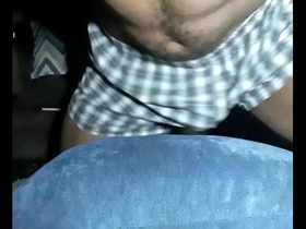 Horny male humping pillow cum hands free