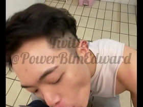 Sucking cock in the shower room  at the gym